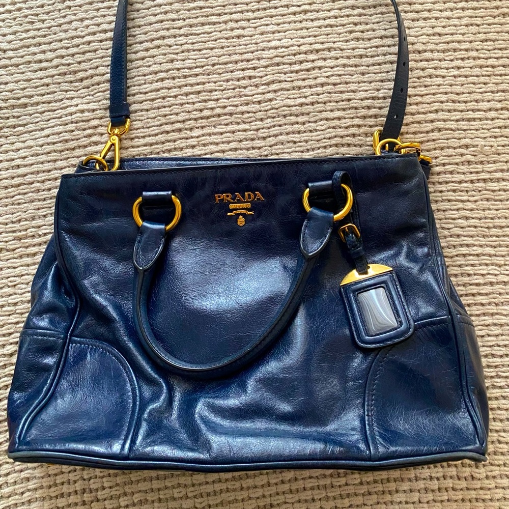 Prada Vitello Crossbody Tote